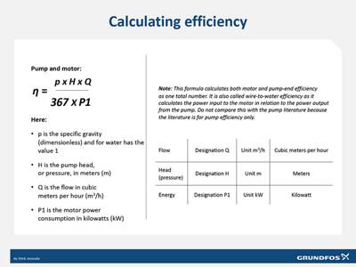 Calculating Pump Efficiency | Grundfos