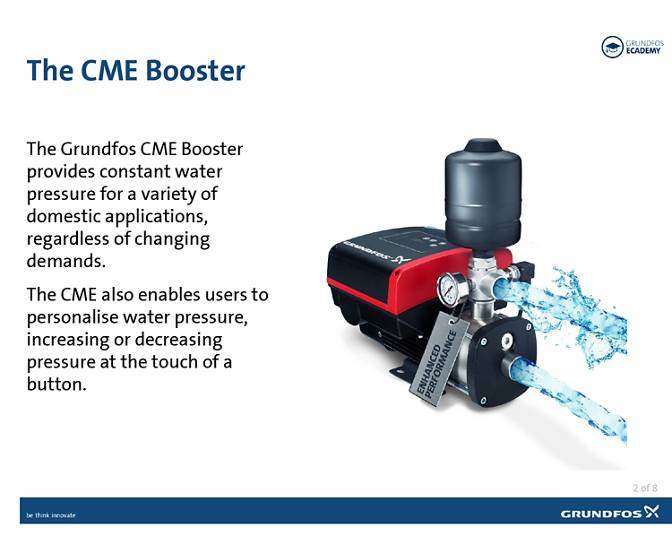 The Grundfos Cme Booster Grundfos