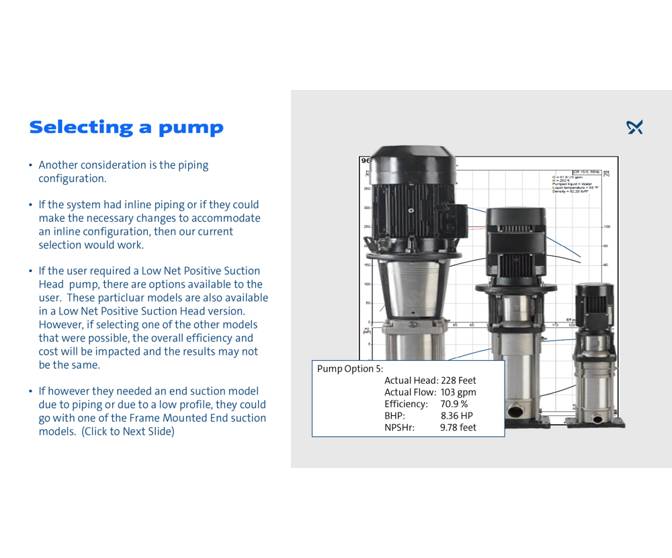 pump selection case study